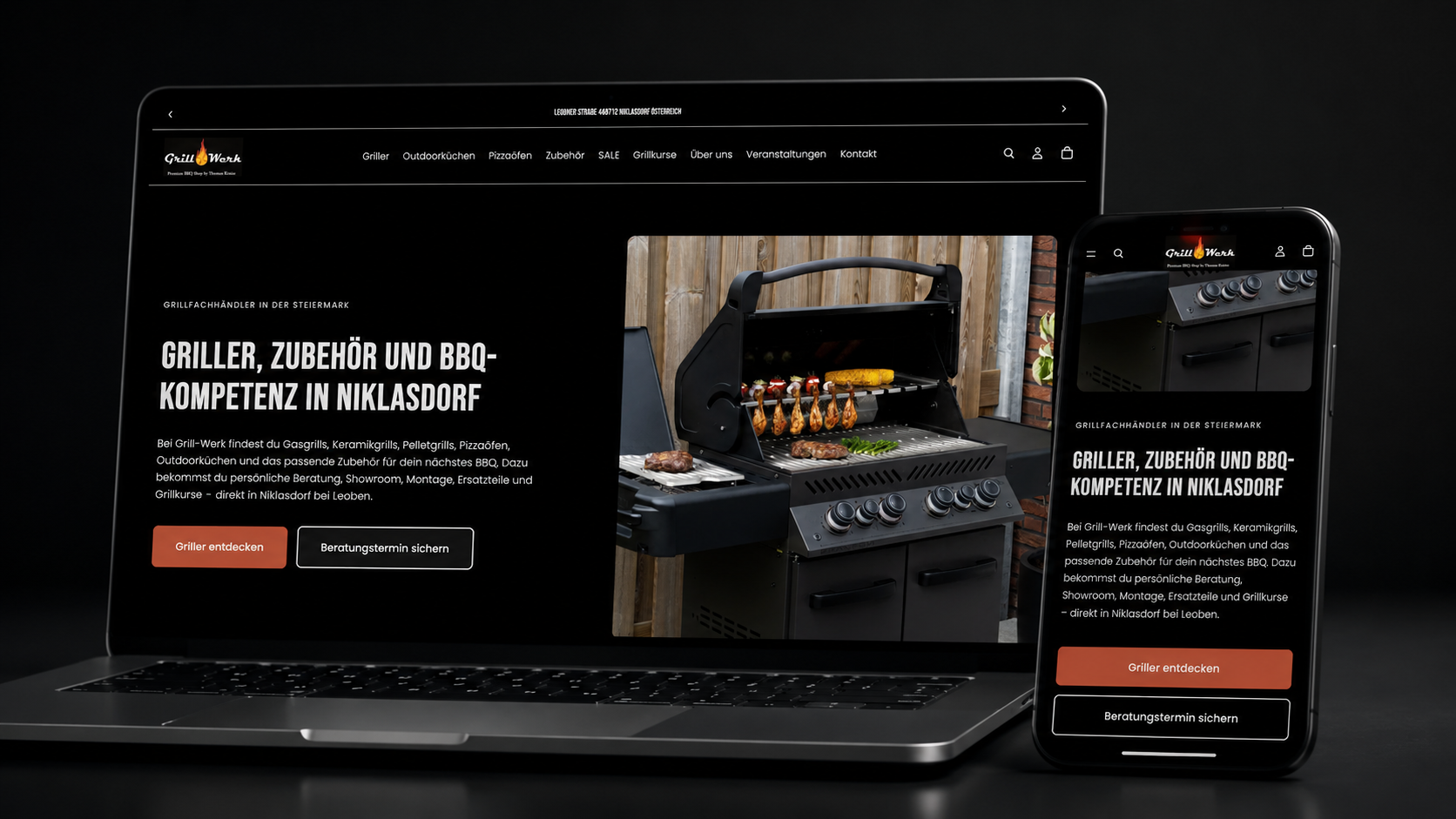 Grill-Werk Website und Shop Projekt