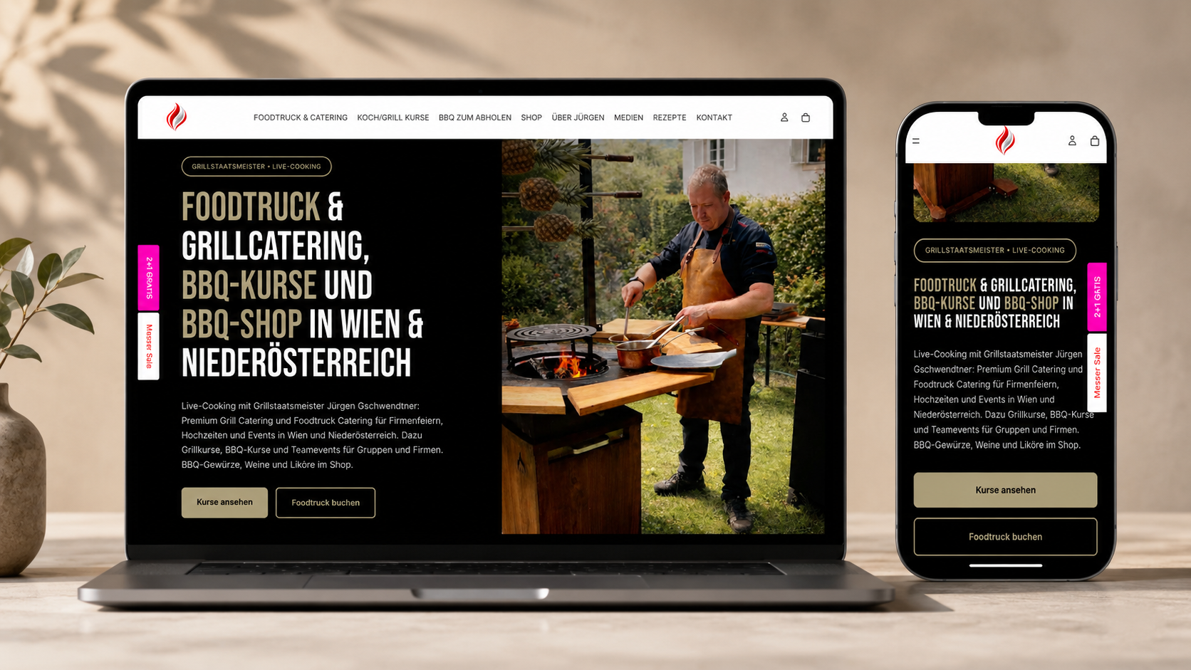 Jürgen Gschwendtner Website und Shop Projekt